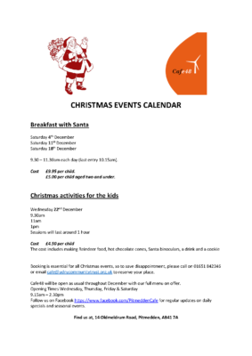 Christmas Events Calendar